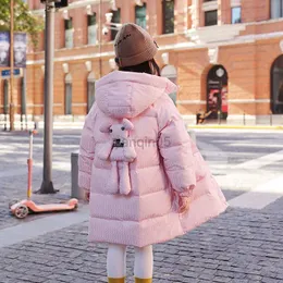 Daunenmantel Mädchen Winter Lässige Lange Daunenjacke 2023 Neue Kinder Hochwertige Lässige Mode Parka Kinder Dicke Windjacke HKD230725