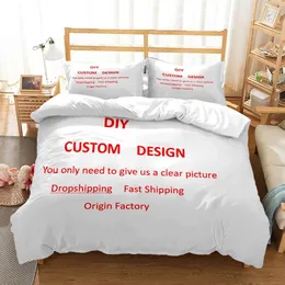 Bedding sets Customized Po Quilt Cover for Boys and Girls Adult Gift Set Large Soft comfortable 230725