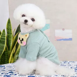 Dog Apparel Blank Clothes Sweatshirt Hoodies For Small Dogs York Puppy Kitten Tshirt With Bibs Chiwawa Pet Bottoming Shirts Sweaters