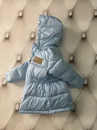 Barn puffer ner quiltade rockar modedesigner vinter varm vindtät kappa huva jackor flickor pojkar tjockt utkläder jacka baby kläder