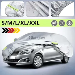 Автомобильный Sunshade Full Car Cover 190T Водонепроницаемое антивнежное пыльно -защитное защитное покрытие Auto Cover Universal для vwtoyotabmwbenzaudi x0725