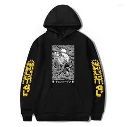 Herrtröjor motorsåg man anime hösten vinter pullover länge ärm tröjor tröja mjuk unisex femme hoody