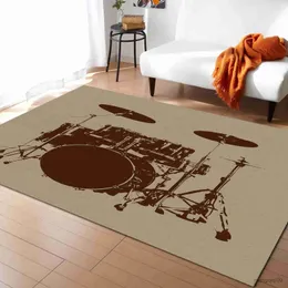 Carpets Jazz Drum Music Equipment Carpet for Living Room Home Decor Sofa Table Large Area Rugs Bedroom Bedside Foot Pad Office Floor Mat R230725