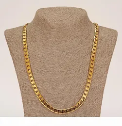 P Classic Cuban Link Chain Necklace Bracelet Set Fine 18k Real Solid Gold Filled Fashion Men Women 039 S Jewelry Accessories Pe9005374