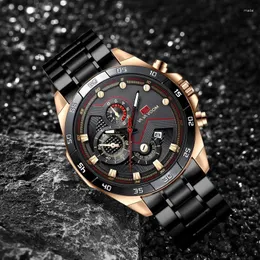 Wristwatches 2023 Stainless Steel Band Sports Watch Live Shrimp Leather Shopee Source Calendar Student Men's Quartz