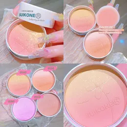 Blush Pompelmo Shimmer Powder Palette Face High Gloss Gradient Orange Cheek Rouge Makeup Brighten Highlight With Puff 230725