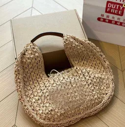 حقيبة Tote Tramp Handmade Straw Raffia Crossbody Mini Hobos Cool 33*16cm Beach Holiday Bag 230726