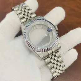 Andra klockor Rostfritt stål Watchcase Datejust Style 39mm för NH35 NH36 4R35 36 7S26 Rörelse Sapphire Crystal med förstoringsjubileumsband 230725