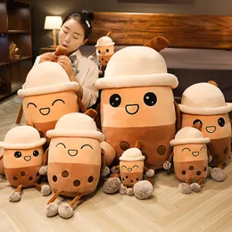 Plush Pillows Cushions Kawaii's Many Sizes Adorable Milk Tea Pillow Soft Cotton Filled Adorable Plush Toys Soothing Toys for Kids 230726