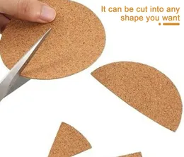 50pcs ملصق ذاتي Corks Coasters Cork Mats Leags for DIY سطح المكتب Decoration Table Pad1893664 LL