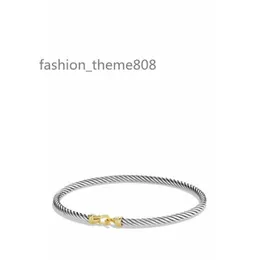 Fashionable pearls cable designer bracelet men plated silver gold bangle dy twisted helix wire hip hop pulsera for womens jewllery cuff luxury bracelets ZB026 E23