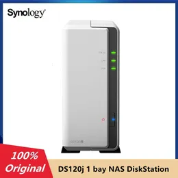 Switches de rede Original Synology DS120j 1 baia NAS DiskStation 512 MB DDR3L Armazenamento Servidor de armazenamento em nuvem pessoal Disco rígido sem disco 230725