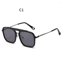 Sonnenbrille 2023 Vintage Für Männer Retro Anti Glare Fahren Sonnenbrille Männliche Mode Quadrat Shades UV400 Zonnebril Heren