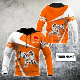 Erkek Hoodies Karate Sports 3D Erkekler/Kadınlar İçin Baskılı Moda Hooded Sweatshirt Fermuar Sıradan UNISEX KÜÇÜK STYLE-K12