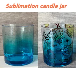 7oz/11oz sublimering klart glasljusljus ljushållare tom vattenflaska DIY Värmeöverföring Candle Jar 01