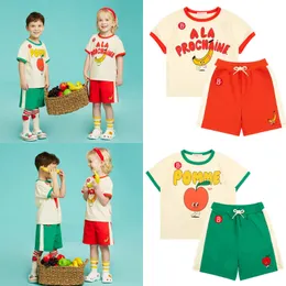 Completi di abbigliamento Bebe Store In stock Summer Boys Girls Girls Cartoon T-shirt girocollo Short Set 230725