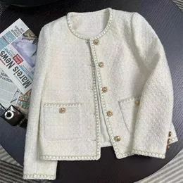 Abiti Primavera Autunno 2023 La maggior parte della nuova giacca femminile coreano francese cappotto corto piccola fragranza temperamento celebrità tweed tuta sportiva delle donne