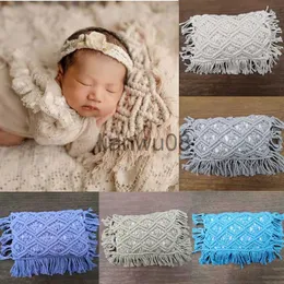 Cuscini Puntelli per fotografia neonato Baby Mini Posing Pillow Cotone intrecciato a mano Nappa Cuscino all'uncinetto per neonati Ragazzi Ragazze Puntelli per studio fotografico x0726