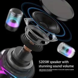 Portable Speakers Newest Colorful Light Wireless Speaker Home Decoration Portable Soundbar Sound Bar Mini Speaker R230727