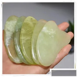 Altri articoli di bellezza per la salute Strumenti cinesi di giada naturale Scra Gua Sha Trattamento viso Strumento Mas Cura tradizionale Drop Delivery Dhzoh