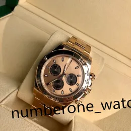 Męskie zegarek AAA Waterproof White Dial Automatyczne 116505 40 mm szafir szklany dwupiętrowy Bransoletka ze stali nierdzewnej luksusowa zegarek z papierem pudełkowym