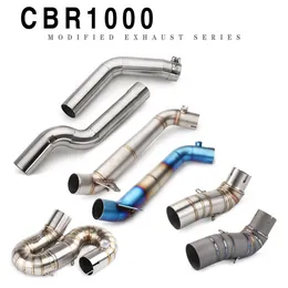 For CBR1000 Slip-on Motorcycle Exhaust Muffler Middle Link Pipe For Honda CBR1000RR CBR 2008 2009 2010 2011 2013 2014 2015 2016223r