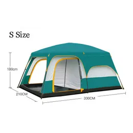 Tält och skyddsrum i storlek 4-6personer dubbla lager utomhus 2-live rum och 1 hallfamilj camping tält i toppkvalitet stora utrymme glaming turist 230725