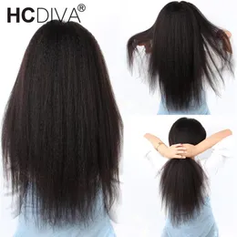 Afro kinky Straight Lace Part Wig 13 1 Brazilian Remy Human Hair 5inch Deep Part Lace Wig Wig Pixie Cut 150% 10--26inch247S