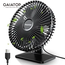 Andra Home Garden Gaiatop USB Desk Fan 90 ° Rotation Justering Portable Cooling Fan 4 Speed ​​Ultra Tyst kraftfulla Mini Table Fans för Home Office 230725