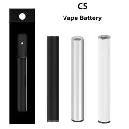 C5 Bud Touch-Batterie, 10,5 mm, knopflos, automatisch aktivierter Vape-Stift, Fabrikverkauf, OEM-Logo, angepasste Vorheizbatterie, 510-Gewinde, 350 mAh, spannungsverstellbare Batterie