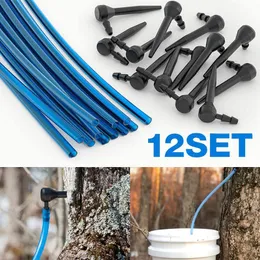 Boormachine 6/12set Maple Syrup Tree Tapping Kit Maple Sap Dropper Taps Set Tree Tap Filter Collection Tubes Home Garden Branch Pruning Tool