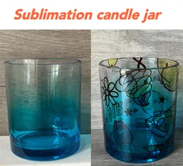 7 unz sublimation przezroczysty szklany świecy świeca uchwyt świecy pusta butelka wody