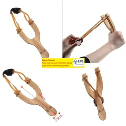 Fidget Toys Wooden Material Slingshot Rubber String Fun Traditional Kids Outdoors catapult Interesting Hunting Props Toys DD LL