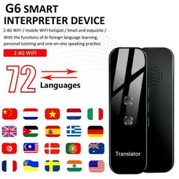 Dizionari Traduttori G6 Portable Audio Translator traduttore vocale istantaneo Supporto 72 lingue 3 in 1 voice Text Bluetooth Translator 230725