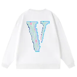 Vlone New Men 's Sweatshirts Classic Casual Hoodie 패션 트렌드 남성과 여성 O-Neck Hoodie Long-Sleeved Simple Cotton Pullover VL122