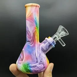 4.7" Silicone Bong Smoking Water Pipe Hookah Bong Bubbler Shisha+14mm Glass Bowl