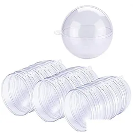 Décorations De Noël 4Cm 5Cm 6Cm 7Cm 8Cm 9Cm 10Cm Ornement Boule Remplissable En Plastique Transparent Boules Creative Arbre Décoration Ornements Dro Oteqg