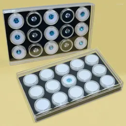 Sacchetti per gioielli Clear Gemstone Storage Box Gemme Display Vassoio Perline Piercing Gioielli Organizzatore Custodia per il trasporto in pietra Organizador De Joyas