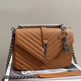 Leather Shoulder Bag Women Designer College Medium Chain Bag Crossbody Bag Handbag wallet