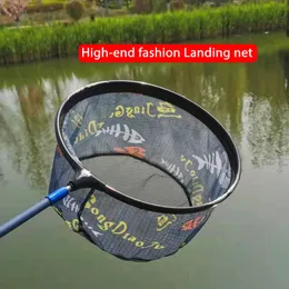 Accessori per la pesca Dipnet Brail Net Landing For Fishing 25 45cm Scoop Copy Hand China Carp Round Pesca Carbon Ultralight Portable Fly Head Diddle 230725