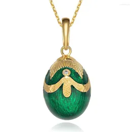 Pendant Necklaces YAFFIL Women Classic Vintage Egg Charm Crystal Necklace Noble Luxury Fashion Pendants F008