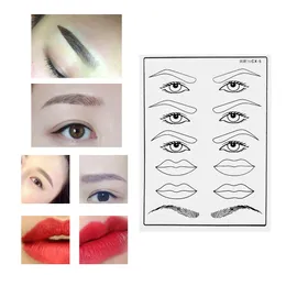 5st Permanent Makeup Skin Eye Eyebrow Lip Makeup Tattoo Practice Hud for Nybörjare Erfaren konstnärer