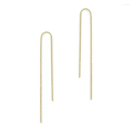 Stud Earrings AIDE 925 Sterling Silver Fringe Chain Double Studs Piercing Line For Women Wedding Jewelry Brincos Aretes Accessories