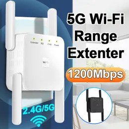 Roteadores 5G 2.4G WiFi Repetidor Wifi Amplificador Sinal Wifi Extender Rede Wifi Booster 1200Mbps 5 Ghz Long Range Wireless Wi-fi Repeater 230725