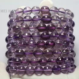 Bracelets Meiahn Natural Brazil Amethyst Faceted Round Loose Beads Bracelet for Jewelry Making Desgin Diy