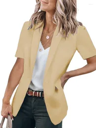 Damenanzüge Frühling Sommer Blazer Frauen Mantel Mode Weste Frau Outfits Lässige elegante weiße Damenkleidung Oberbekleidung