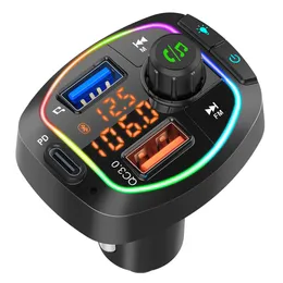 Carro Auto Eletrônica Bluetooth 5 0 Transmissor FM Mãos Sem Fio Receptor de Áudio MP3 Player 2 1A Dual USB Carregador Rápido Interior233P