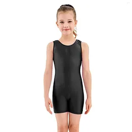 Roupa de palco AOYLISEY 3-12 anos Tank Shorty Unitard Para Meninas Crianças Ballet Skate Bodysuits Ginástica Collant Infantil Traje de Dança