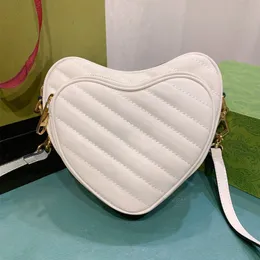 Bolsa de designer de moda Mini bolsas de ombro em forma de coração para mulheres