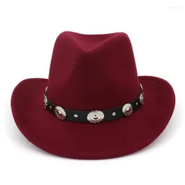Berets Classic Fedora Hat для женщин мужские шляпы шляпы Western Cowbo